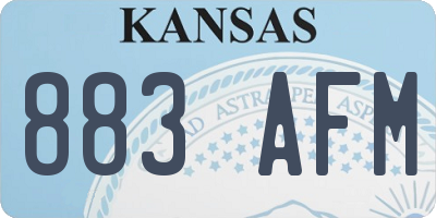 KS license plate 883AFM