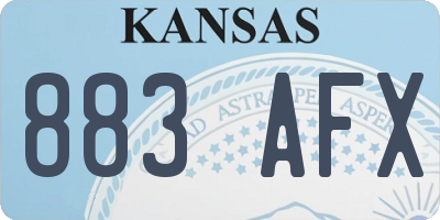 KS license plate 883AFX