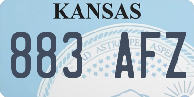 KS license plate 883AFZ