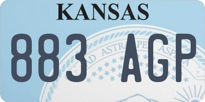 KS license plate 883AGP