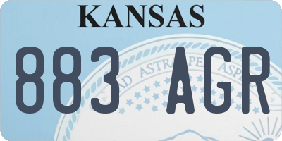 KS license plate 883AGR