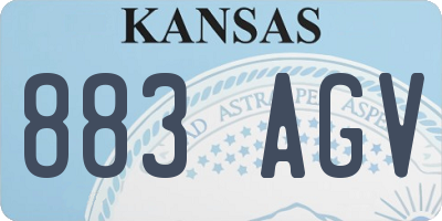 KS license plate 883AGV