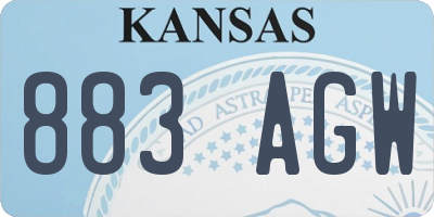 KS license plate 883AGW
