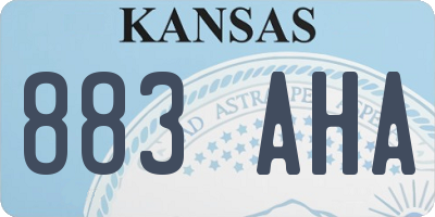 KS license plate 883AHA