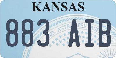 KS license plate 883AIB