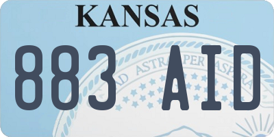 KS license plate 883AID