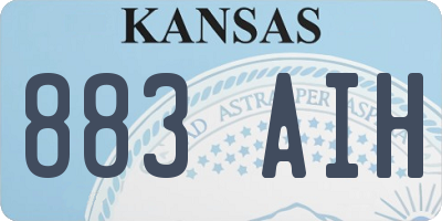 KS license plate 883AIH