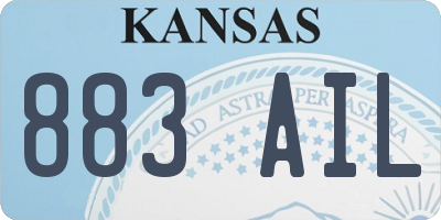 KS license plate 883AIL
