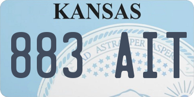 KS license plate 883AIT