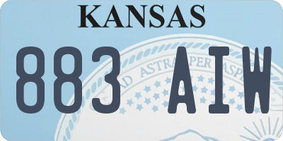 KS license plate 883AIW