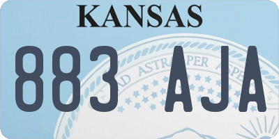 KS license plate 883AJA