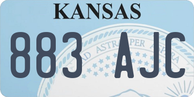 KS license plate 883AJC