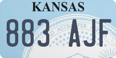 KS license plate 883AJF