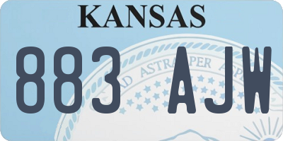 KS license plate 883AJW