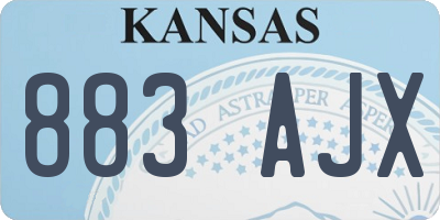 KS license plate 883AJX