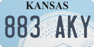 KS license plate 883AKY