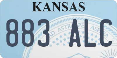 KS license plate 883ALC