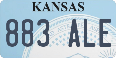 KS license plate 883ALE