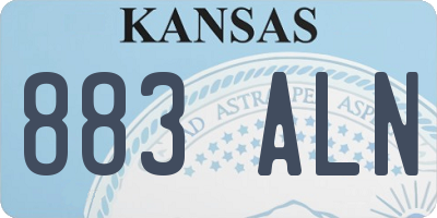 KS license plate 883ALN