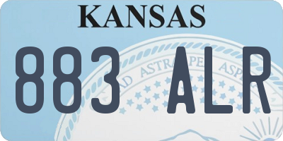 KS license plate 883ALR