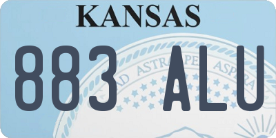 KS license plate 883ALU