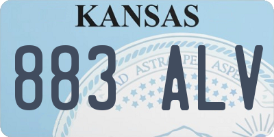 KS license plate 883ALV