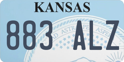 KS license plate 883ALZ