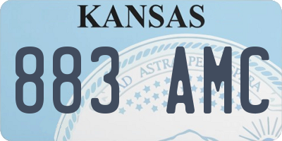 KS license plate 883AMC