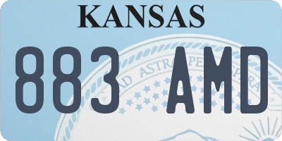 KS license plate 883AMD