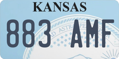 KS license plate 883AMF