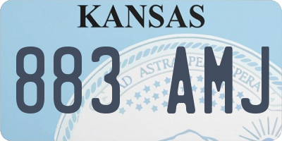 KS license plate 883AMJ