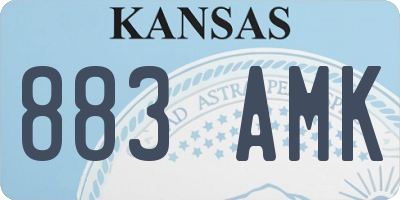 KS license plate 883AMK