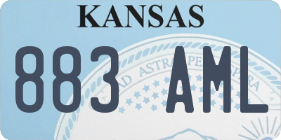 KS license plate 883AML