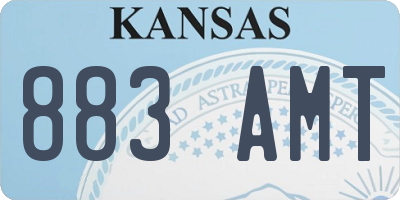 KS license plate 883AMT