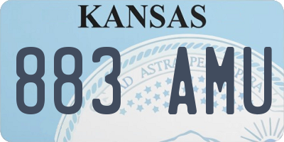 KS license plate 883AMU
