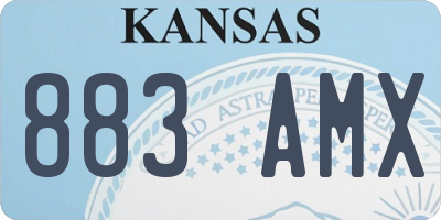 KS license plate 883AMX