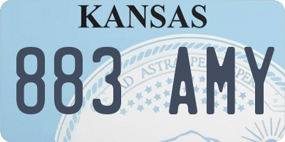 KS license plate 883AMY