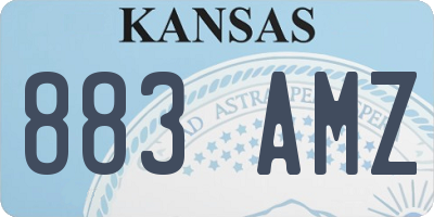KS license plate 883AMZ