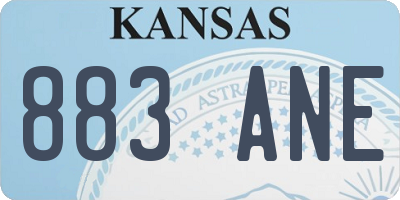 KS license plate 883ANE