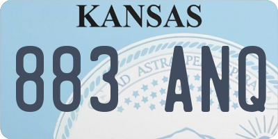 KS license plate 883ANQ