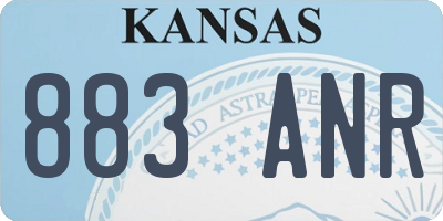 KS license plate 883ANR