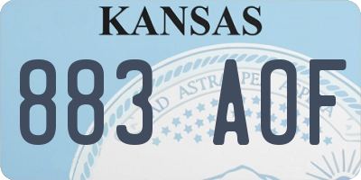 KS license plate 883AOF