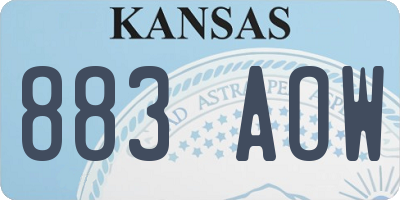 KS license plate 883AOW
