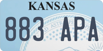 KS license plate 883APA