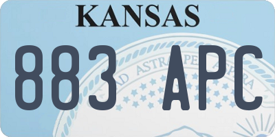KS license plate 883APC