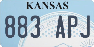 KS license plate 883APJ
