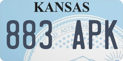 KS license plate 883APK