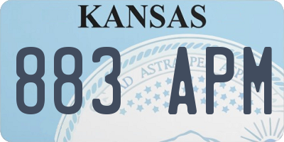 KS license plate 883APM