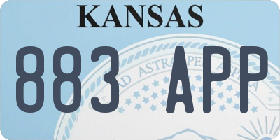 KS license plate 883APP
