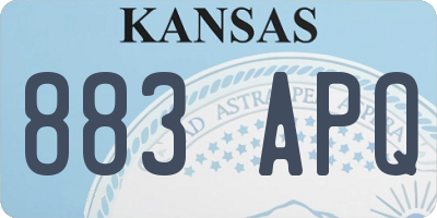 KS license plate 883APQ
